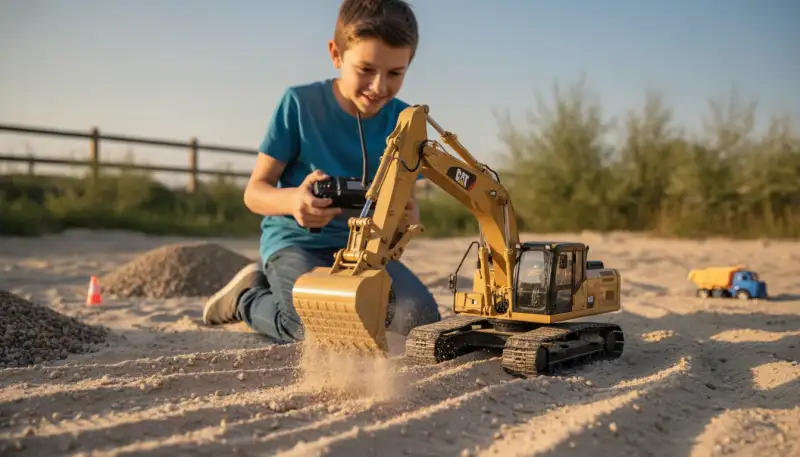 Faszination RC Bagger: Kleine Baumeister ganz groß