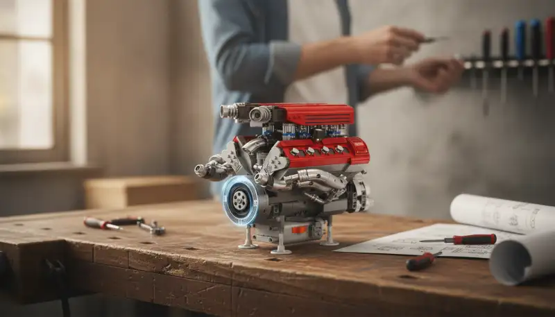 V8-Faszination für zu Hause: Erlebe Motorentechnik hautnah mit diesem beeindruckenden Modellbausatz